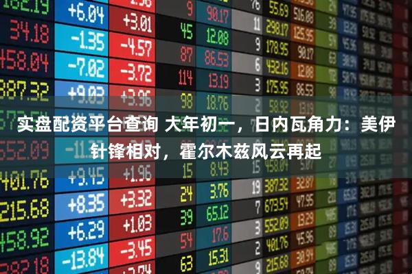 实盘配资平台查询 大年初一，日内瓦角力：美伊针锋相对，霍尔木兹风云再起